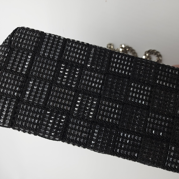Alma Tonutti Handmade Italian Artisan Black Metallic Woven Crossbody Handbag - Picture 13 of 16